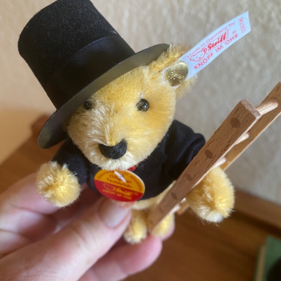 Steiff Lucky Chimney Sweep Mohair Jointed Teddy Bear #03148 Made in Germany NOS - Picture 8 of 11